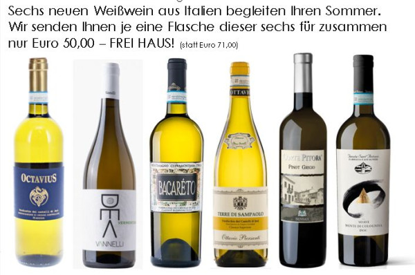 Sommerwein Aktion Italien 6 Flaschen